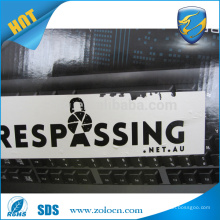 Strong self adhesive custom logo/size/text breakaway security labels